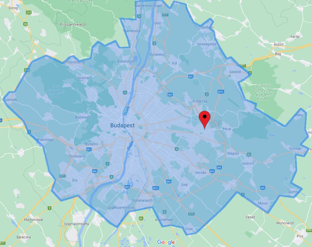 Pajtifuvar Fuvarozási Területek